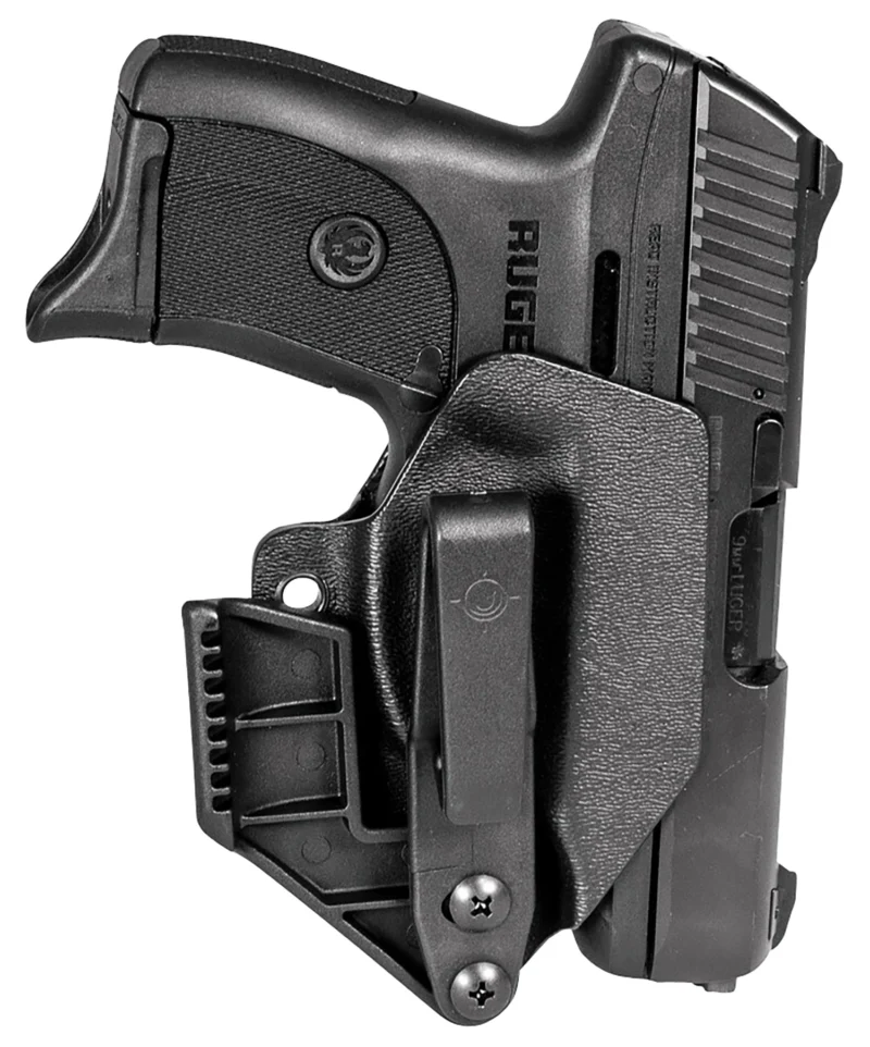 Mission First Tactical Minimalist IWB holster, black polymer, ambidextrous, tuckable belt clip
