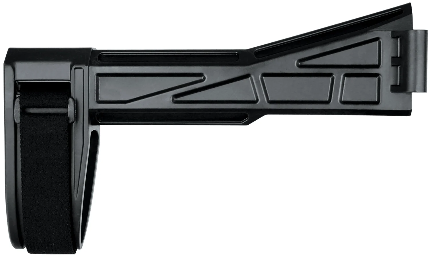 SB Tactical SBT-G2 right side-folding stabilizing brace in black, fits HK UMP, B&T APC, LWRCi SMG45