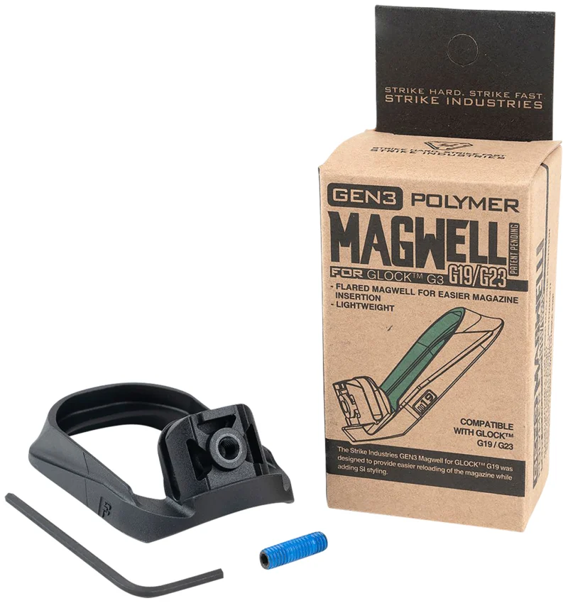Strike Industries G3 magwell for Glock G19 G23 Gen3 black polymer