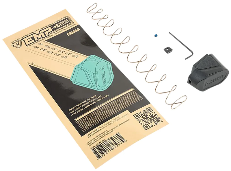 Strike Industries EMPTG3 enhanced magazine plate +5rd 9mm for Taurus G3 black polymer