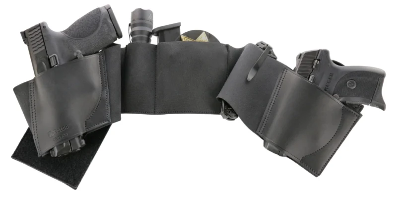 Galco UnderWraps Belly Band 2.0 XL black leather and nylon concealed carry band