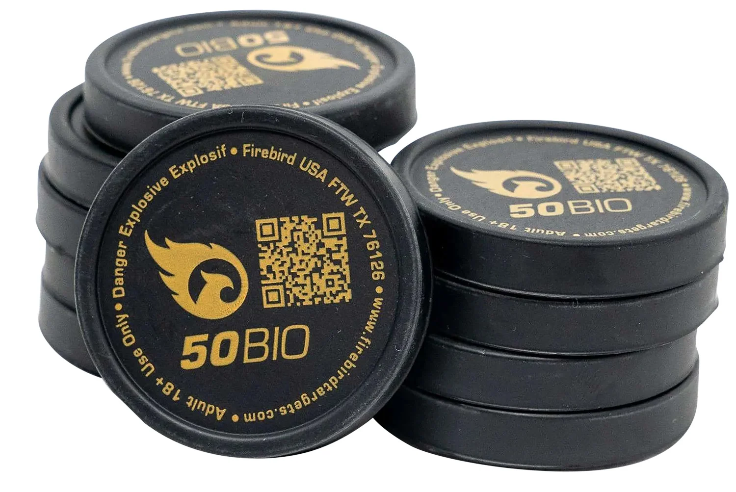 Firebird 50BIO 50mm biodegradable detonating targets 10 pack white smoke