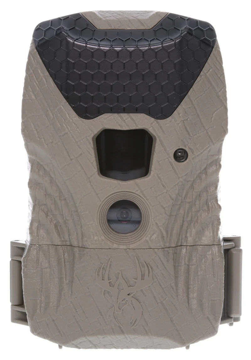 Wildgame Innovations Mirage 2.0 trail camera with weatherproof housing and mounting strap
