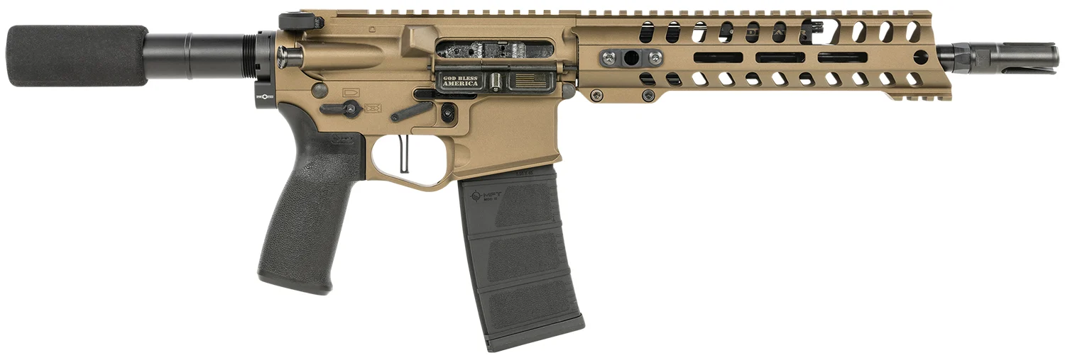 Patriot Ordnance Factory Renegade + .300 AAC Blackout pistol, 10.50" barrel, 9" M-LOK handguard