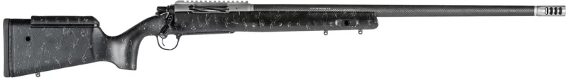 Christensen Arms ELR 7mm Rem Mag 26in carbon fiber wrapped barrel rifle, black with gray webbing stock