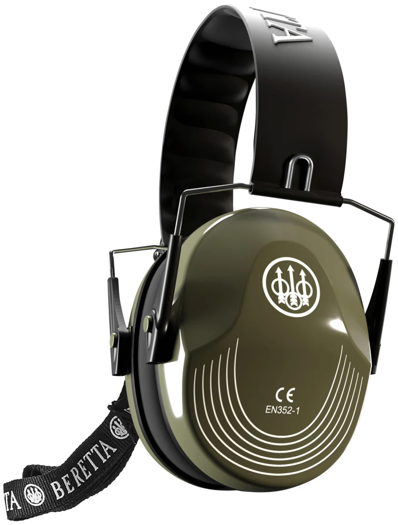 Beretta Safety Pro Earmuffs in green and black, 25 dB SNR