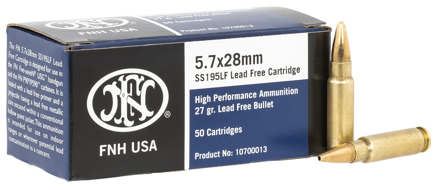 FN SS195LF 5.7x28mm 27 gr Lead‑Free Hollow Point 50‑round box