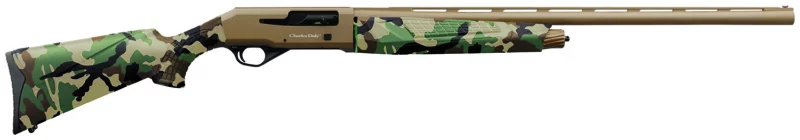 Charles Daly 601 12 Gauge semi-auto shotgun 28 inch vent-rib barrel Woodlands Camo FDE