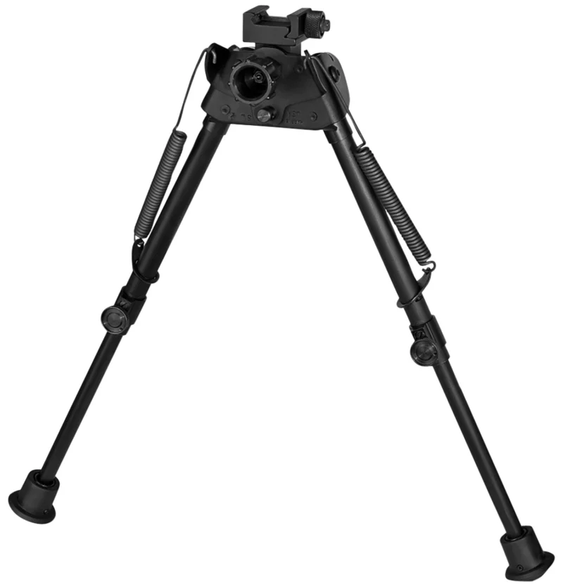 Harris S-L2P Picatinny bipod, 9-13 inch adjustable, black steel/aluminum, rubber feet