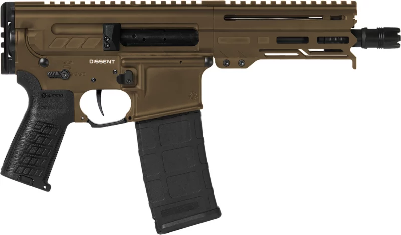 CMMG Dissent MK4 .300 AAC Blackout 6.5-inch pistol in midnight bronze with 30-round magazine