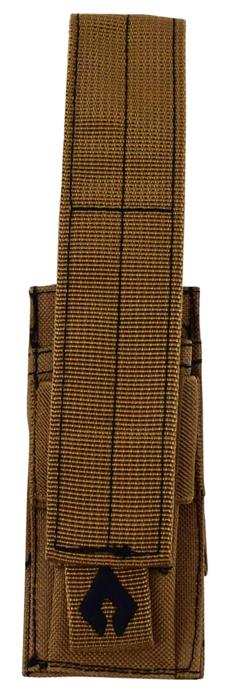 Advance Warrior Solutions tan single mag pouch, 600D PVC polyester, MOLLE