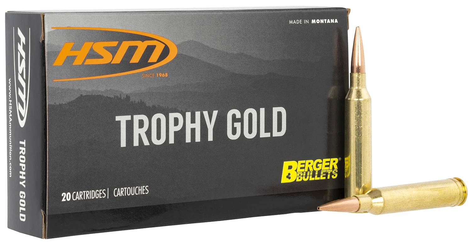 HSM Trophy Gold 6.5x284 Norma 130 gr Berger VLD Match ammunition box