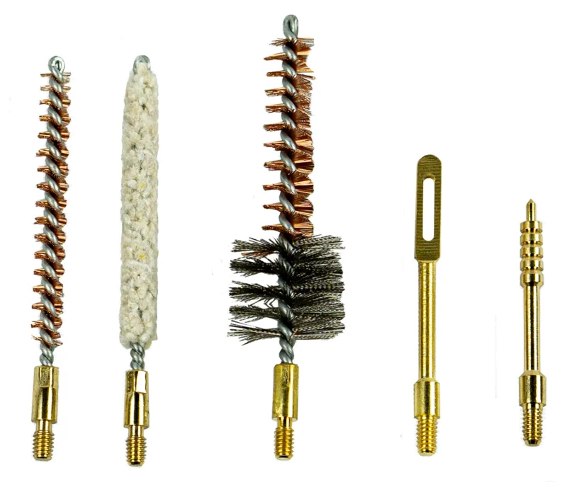KLEEN-BORE 556-SET MSR/AR accessory cleaning set components including bronze brush and cotton mop