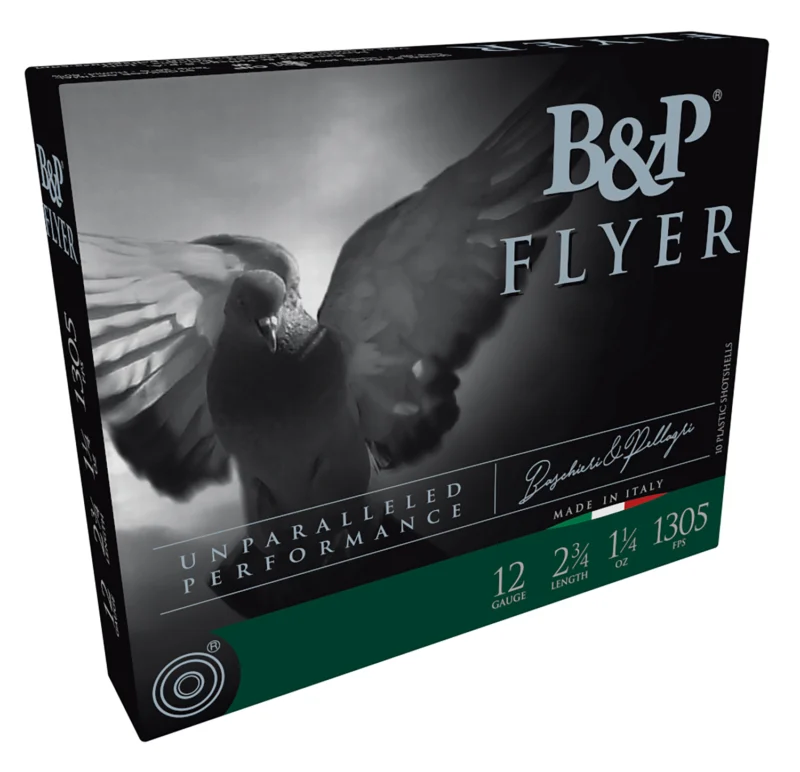B&P Competition Flyer 12 Gauge 2.75 1 1/4 Oz #8 Shot (10/Box) Competition Flyer 12 Gauge 2.75 1 1/4 Oz #8 Shot (10/Box) Ammo