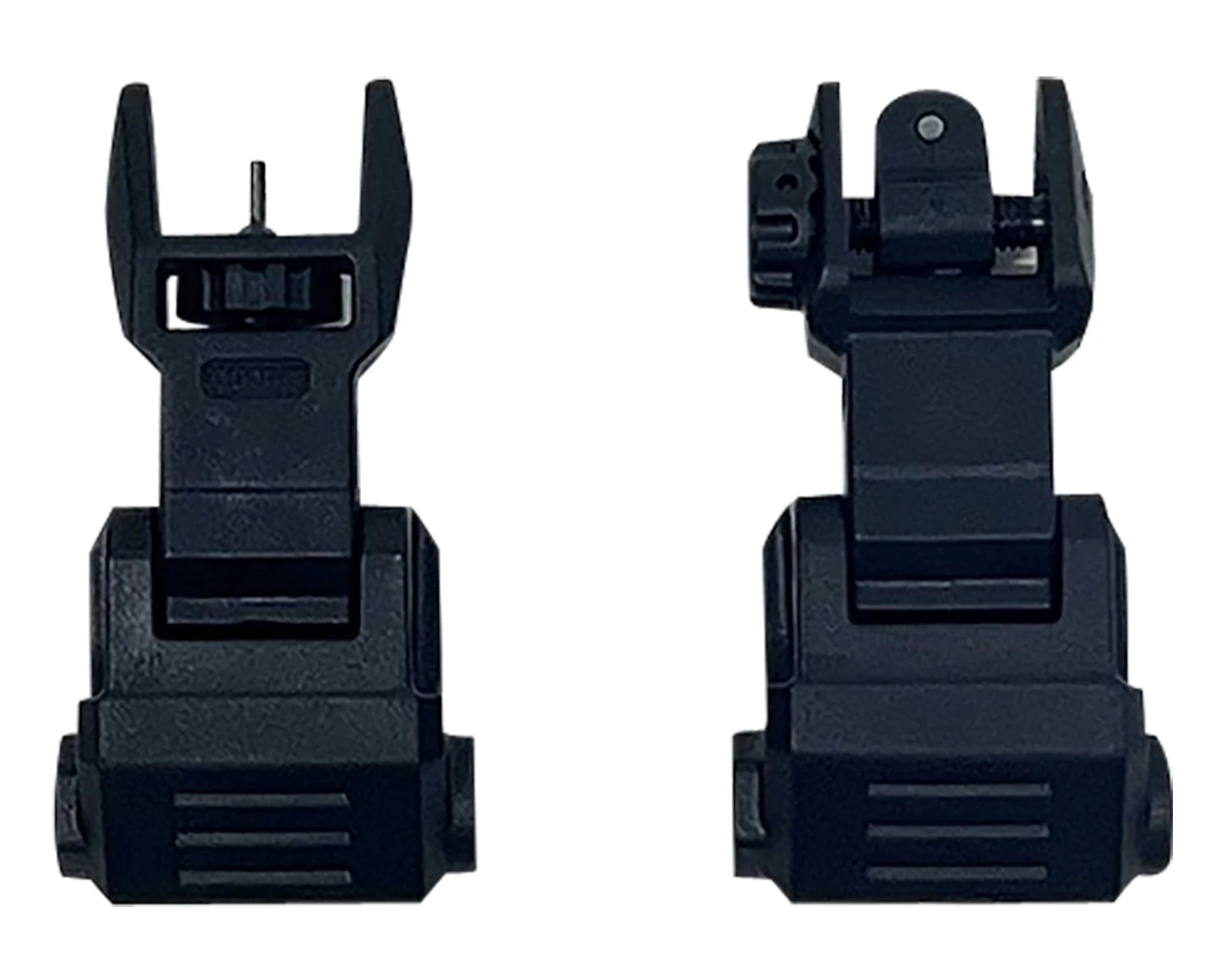 NCStar VG167 high-profile Picatinny flip-up front and rear sights in black polymer