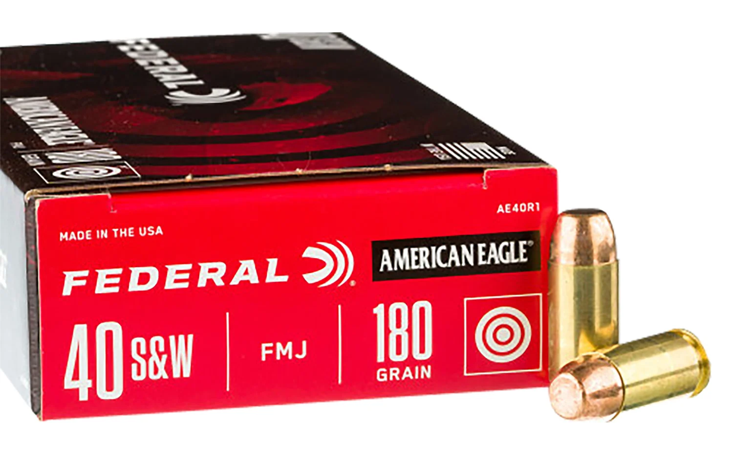 eral C40180A400 Champion Training 40S&W 180gr Full Metal Jacket 400 Per Box/1 Case Loose Ammo