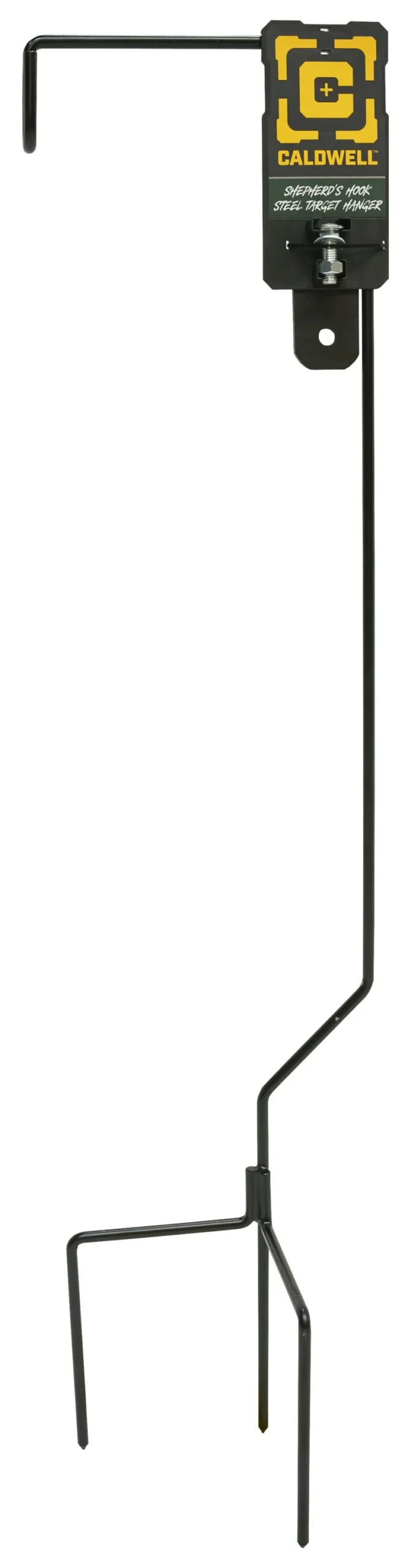 Caldwell Shepherd's Hook steel standing target hanger 45 inches tall with nylon-reinforced strap