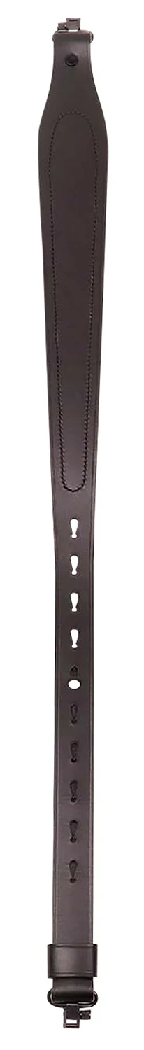 Galco RS19B No-Slip black leather rifle sling with gripper pad and sling swivels
