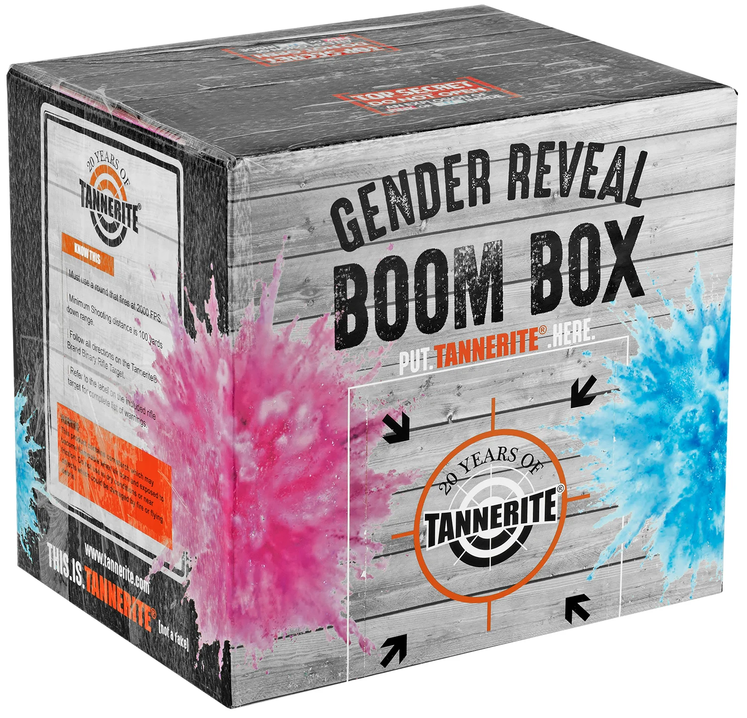 Tannerite Gender Reveal Kit Pink – 1 lb rifle target and bright pink color powder