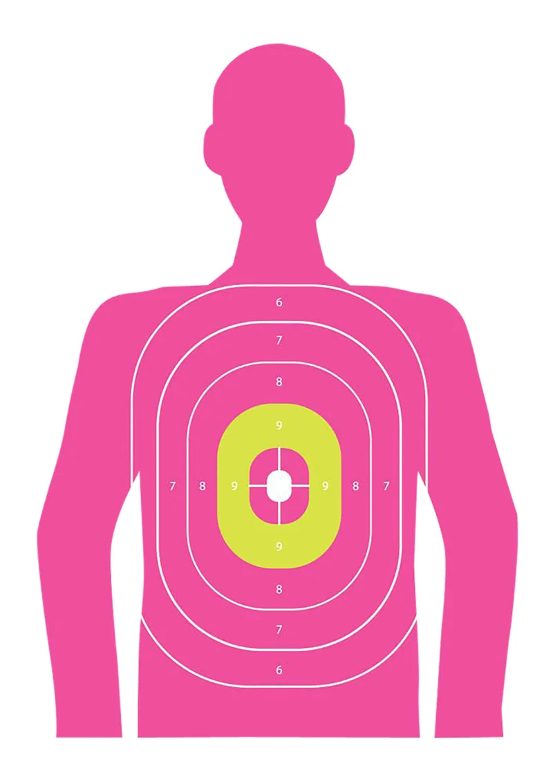 EZ-Aim In the Pink 12x18 paper silhouette target 8-pack pink