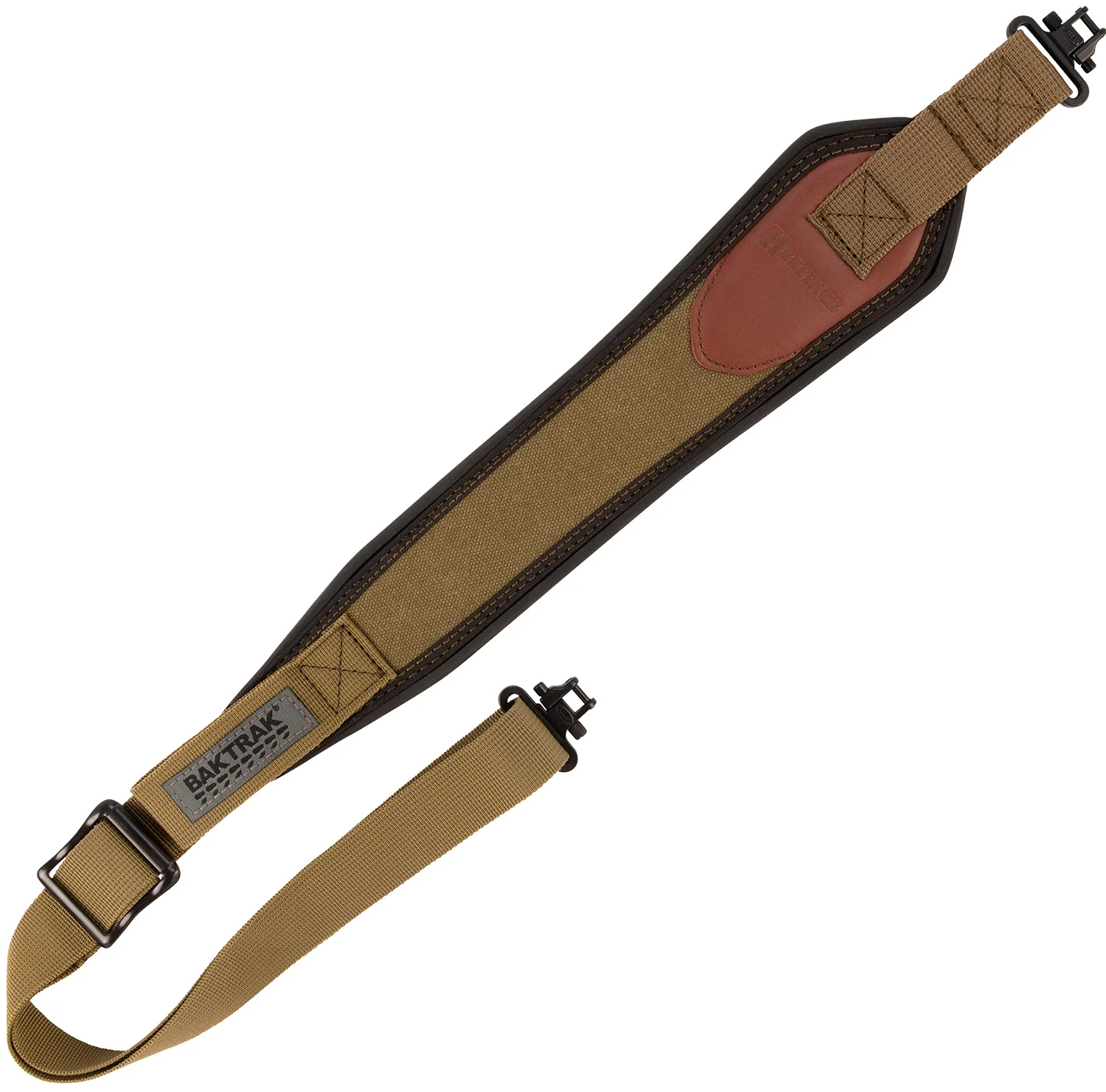 Allen Heritage BakTrak long gun sling olive canvas with leather trim 33-46 inch OAL