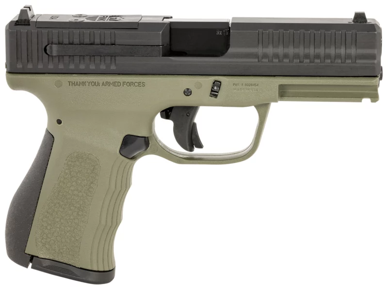 FMK Mach 9 G3 9mm pistol OD Green 4-inch barrel optic-ready slide
