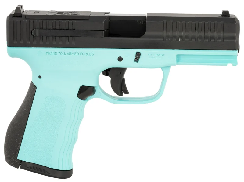 FMK Firearms G3 9mm optic-ready pistol Blue Jay frame black slide