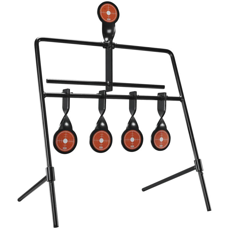 Champion Rimfire Five Gong Auto Reset Target Black/Orange five 2.5-inch steel gongs for .22 rimfire