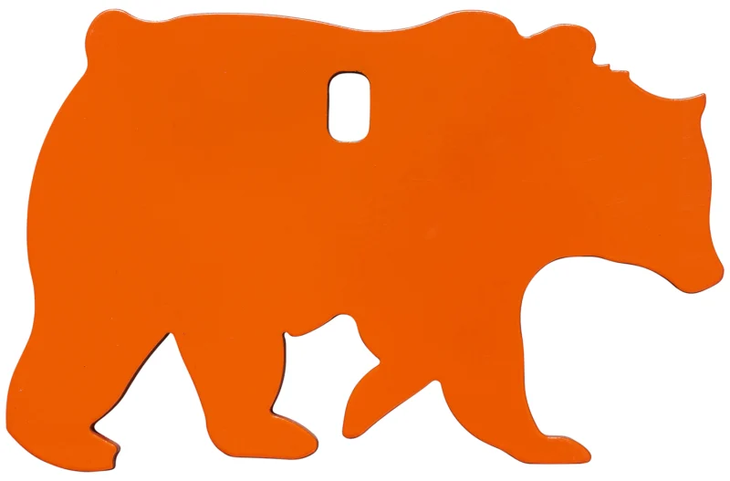 Champion Impact Steel 4-Pack orange animal rimfire targets (Prairie Dog, Coyote, Cougar, Bear) for 22LR