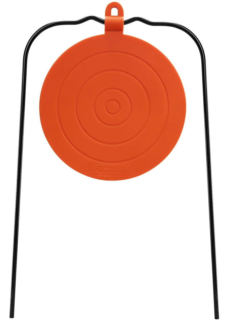 Champion Targets 40867 centerfire hanging gong target, black/orange, 8-inch plate