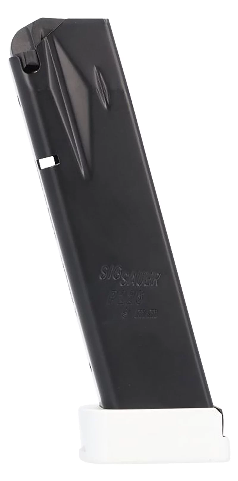 Sig Sauer P226 X-Five 20rd 9mm steel magazine with white aluminum baseplate