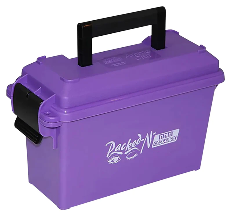 MTM purple tall .30 caliber ammo can, polypropylene, water-resistant O-ring seal, 15 lb capacity