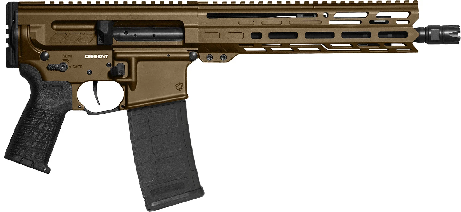 CMMG Dissent MK4 .300 AAC Blackout 10.5-inch pistol in bronze Cerakote finish