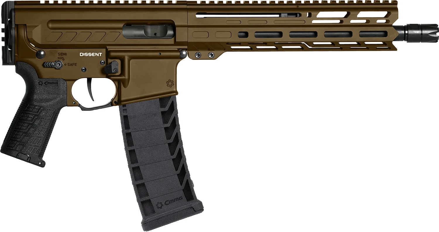 CMMG Dissent MK4 9mm pistol with 10.50-inch barrel and Midnight Bronze receiver