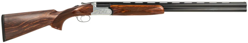 Fausti Caledon 15802 28 Gauge over/under shotgun with 28-inch blued barrel, engraved stainless receiver and wood stock