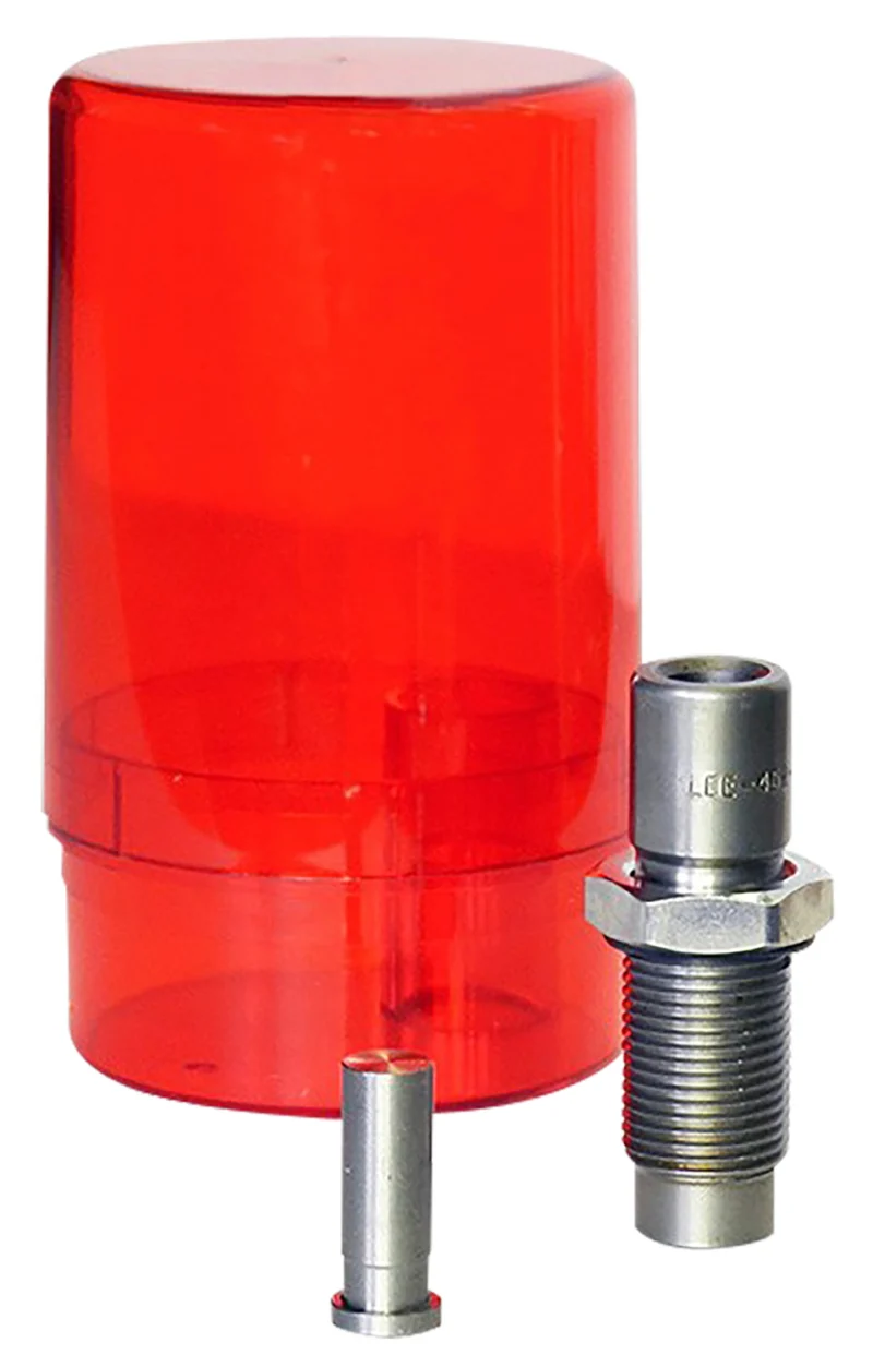 Lee Precision Classic Bullet Size Kit .243 with red sizing die and collection container