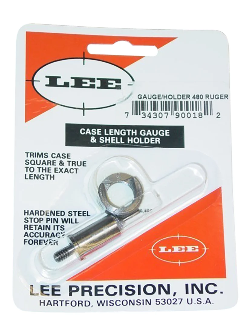 Lee Precision Case Length Gauge and Shell Holder for 7mm PRC, hardened steel case trimming tool