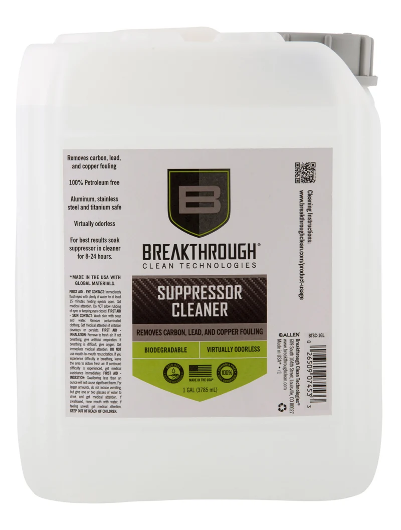Breakthrough Clean Suppressor Cleaner 1 Gallon jug - water-based, ammonia-free
