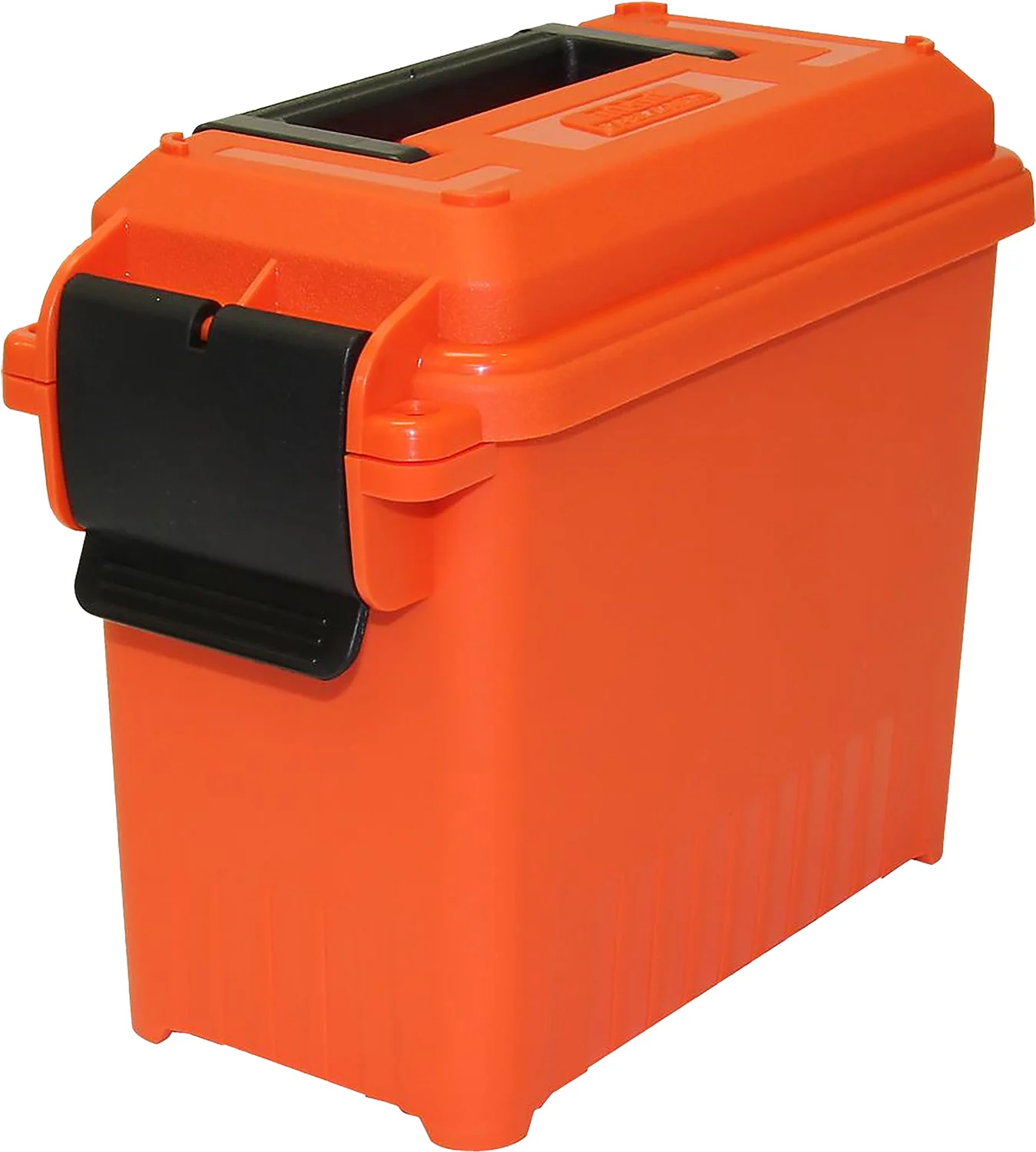 MTM 30 Cal Tall Orange Ammo Can, polypropylene, water-resistant seal, 15 lb capacity