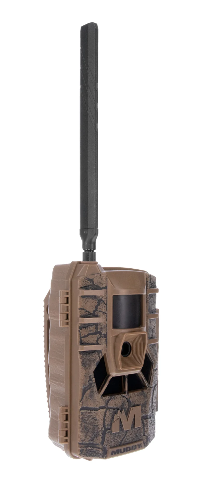 Muddy Matrix dual-network cellular trail camera brown front view