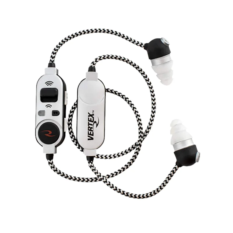 RADIANS Vertex corded Bluetooth electronic earbuds, black/gray, 25 dB NRR
