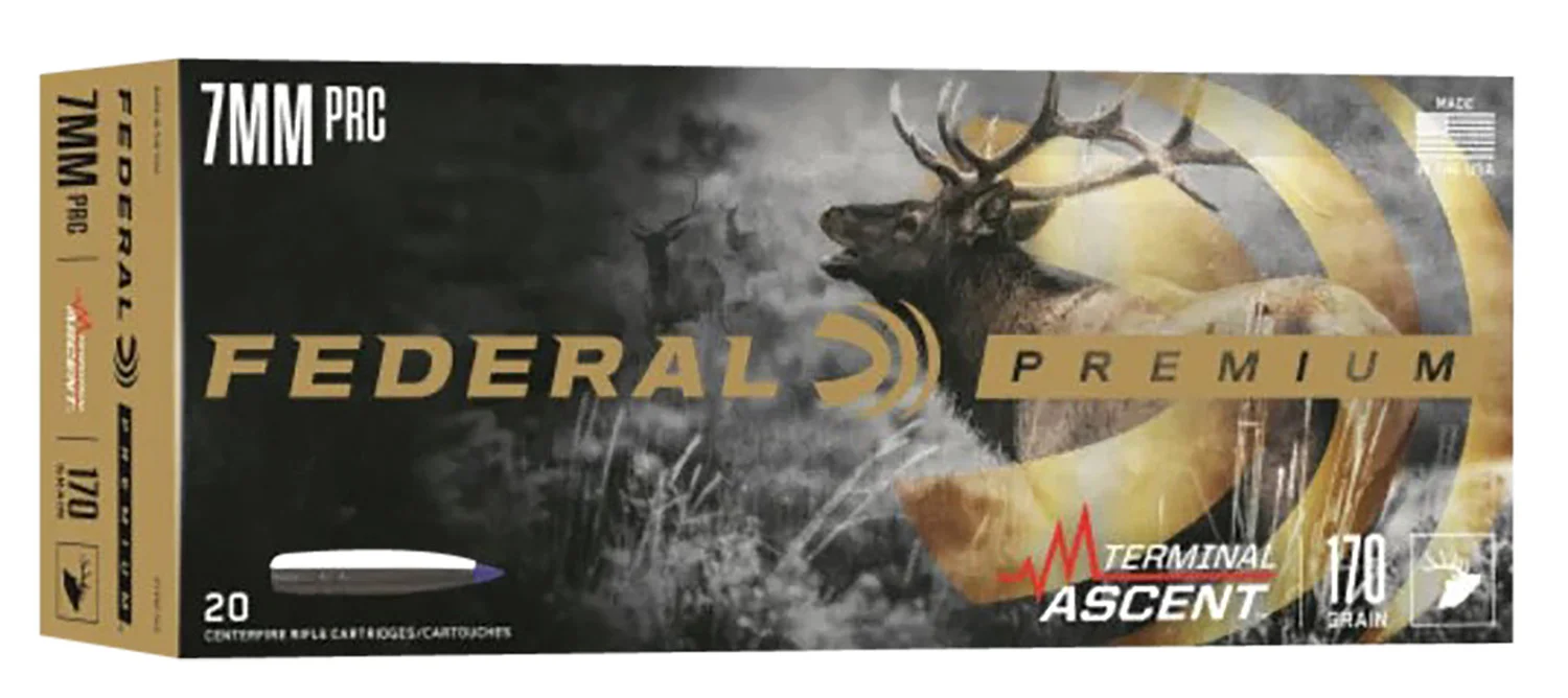 Federal Premium Terminal Ascent 7mm PRC 170gr ammunition box
