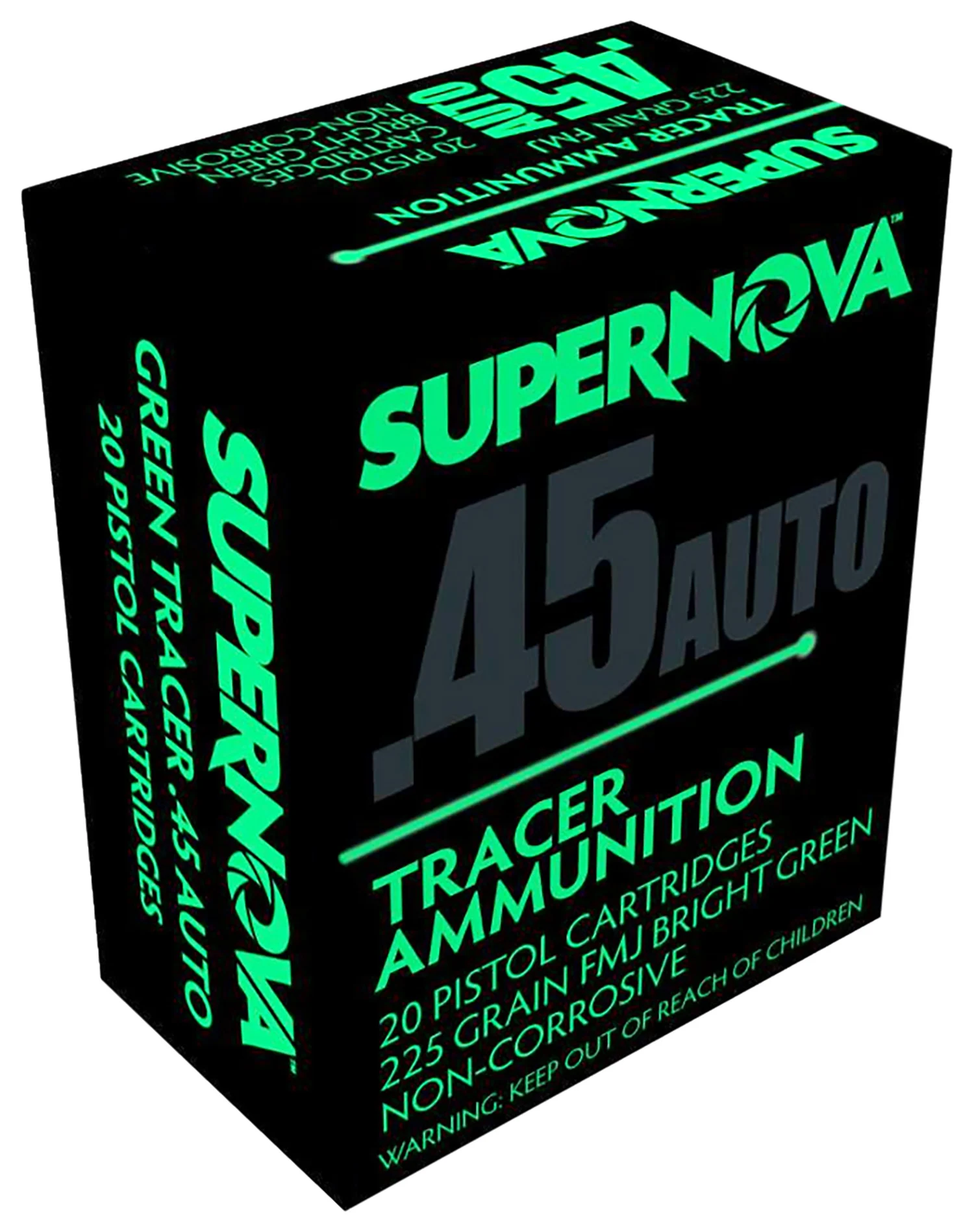 SUPERNOVA PMSN45ACG 45 ACP 225gr FMJ 20rd ERNOVA PMSN45ACG 45 ACP 225gr FMJ 20rd Ammo