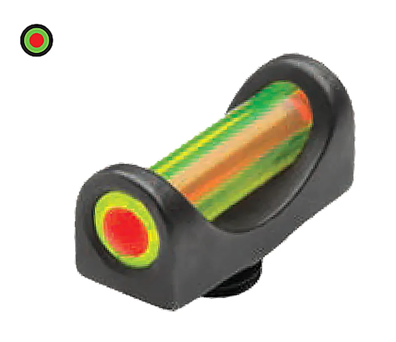 Truglo FAT-BEAD TG-TG948CD dual-color green red fiber-optic shotgun front sight, black CNC steel frame