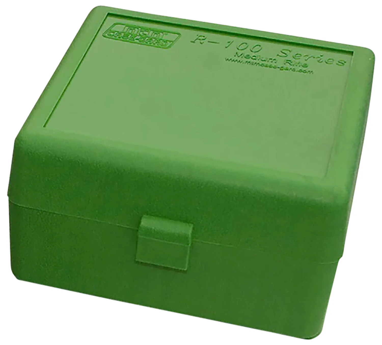 MTM RS-100 100-round green flip-top rifle ammo box
