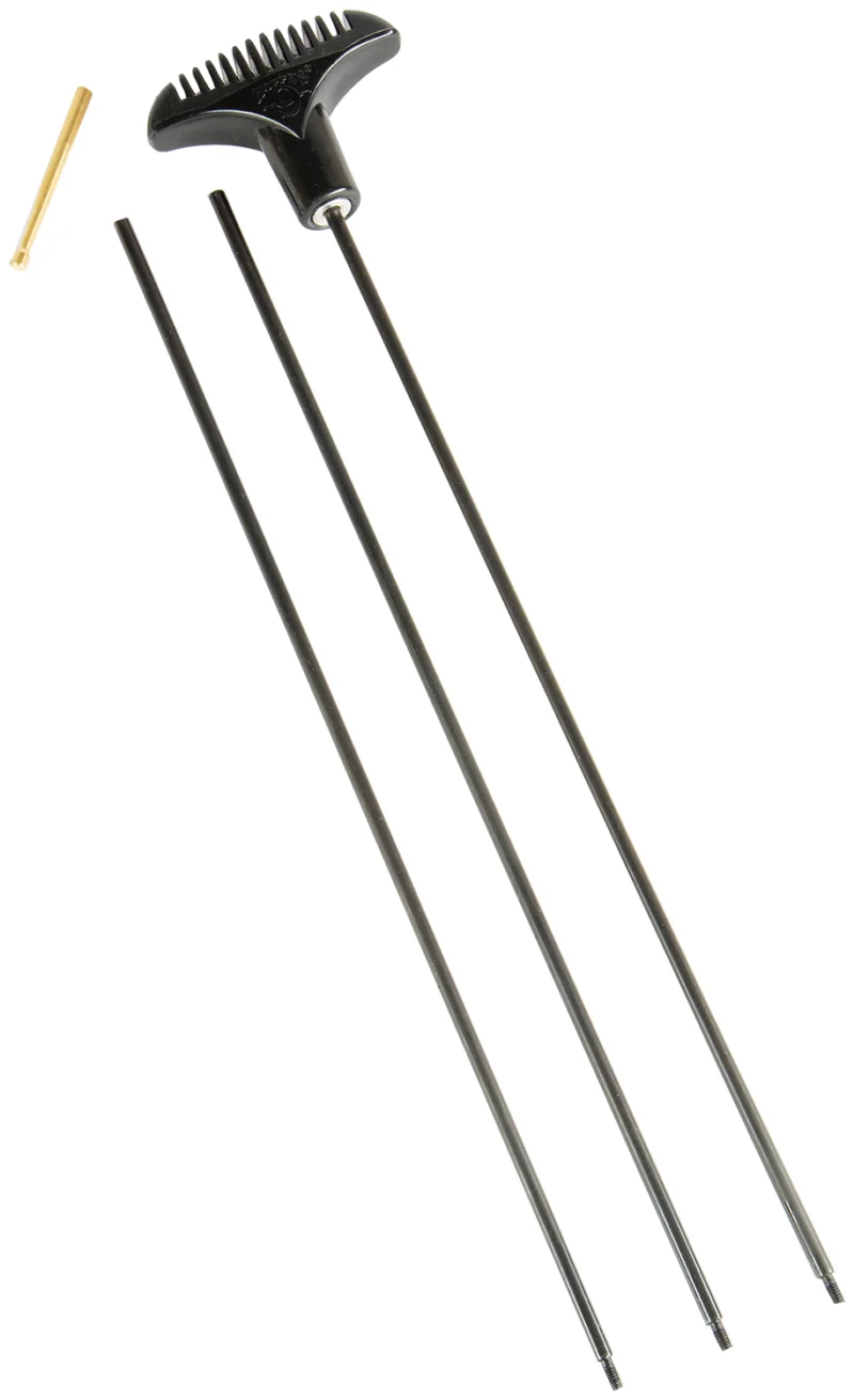 Hoppe's D17B .17/.204 rifle cleaning kit clamshell with steel rod and cleaning supplies
