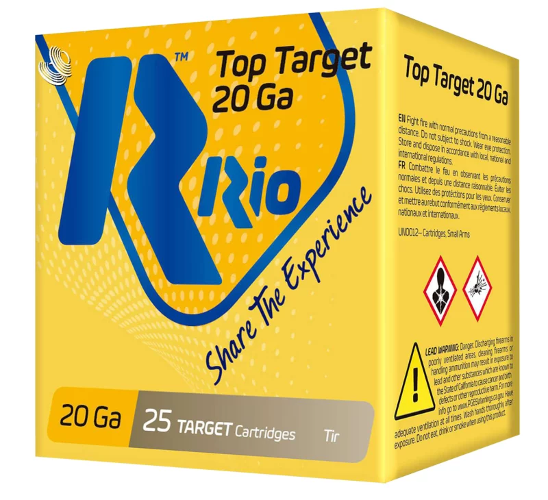 Rio Ammunition TT209 Top Target 20 Gauge 2.75" 7/8 oz #9 shot 25-count box
