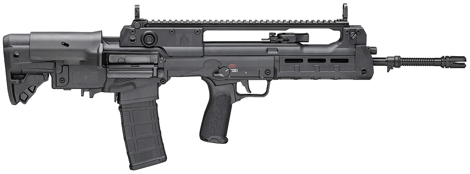 Springfield Armory Hellion bullpup rifle in black, side view
