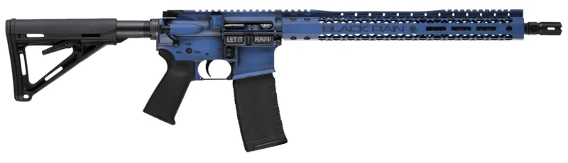 Black Rain Ordnance Spec+ We The People 5.56 NATO 16 inch Blue Battleworn AR rifle
