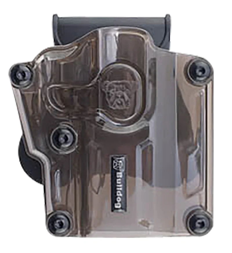 Bulldog Max Multi-Fit polymer paddle holster right-hand transparent smoke